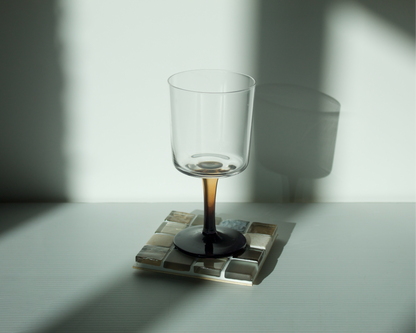 Sepia Glass & Stone Tile Coaster